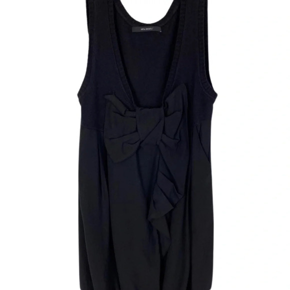 Sita Murt/ Bow Dress Womens Small Black Sleeveless Deep V Neck Sita Murt - Picture 7 of 10